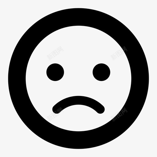 悲伤笑脸迷你们图标svg_新图网 https://ixintu.com 不高兴 忧郁 悲伤 笑脸 脸 表情符号 迷你们