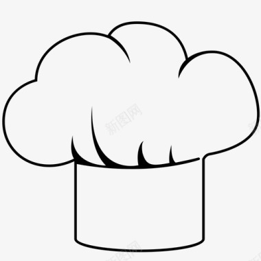 厨师帽餐厅厨房工具图标图标