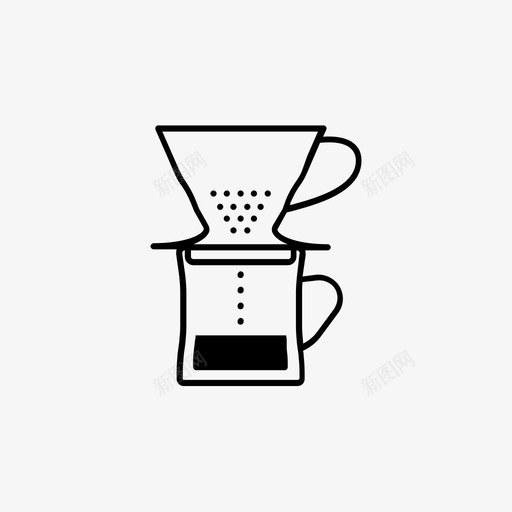 v60倾倒厨房哈里奥图标svg_新图网 https://ixintu.com v60倾倒 厨房 咖啡 咖啡因 咖啡机 哈里奥 机器 酿造 饮料