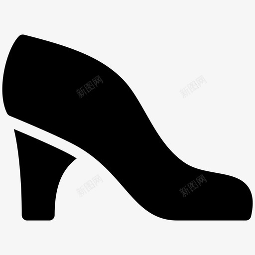 高跟鞋款式纯色图标svg_新图网 https://ixintu.com 女孩 女性 形状 时尚 款式 纯色图标 脚 衣服和配件-纯色 购物 鞋类 高跟鞋