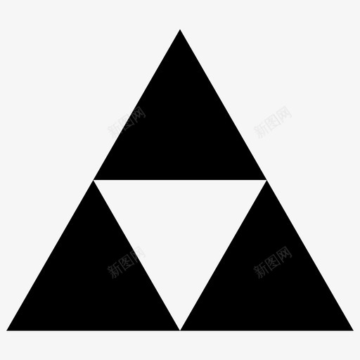 triforce形状sierpinski三角形图标svg_新图网 https://ixintu.com rad sierpinski三角形 three trese trifecta triforce 三角形 形状