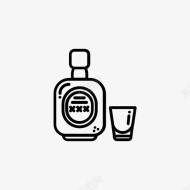 朗姆酒小杯酒烈性酒图标图标