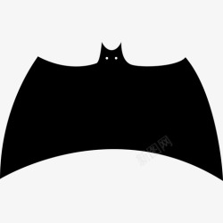 变型蝙蝠黑色轮廓变型有延伸的翅膀动物图标高清图片