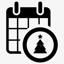 圣诞节日期圣诞节场合松树图标高清图片