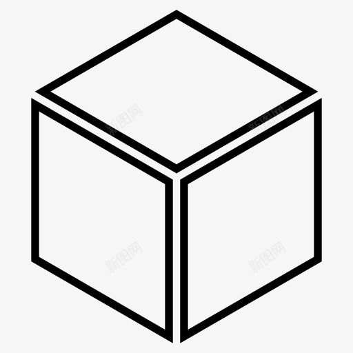 立方体三维骰子图标svg_新图网 https://ixintu.com 三维 多边形 形状 技术图纸 立方体 线框 透视 骰子