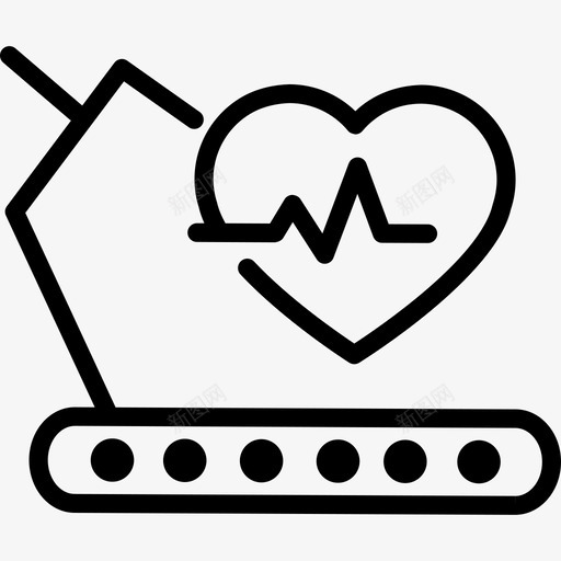 有心脏跳动控制的跑步机运动体操图标svg_新图网 https://ixintu.com 体操 有心脏跳动控制的跑步机 运动