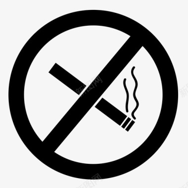 禁止吸烟否认图标图标