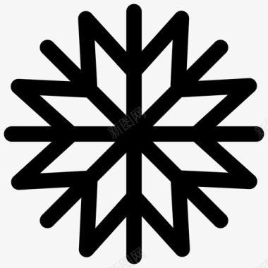 雪花冬季冰晶图标图标