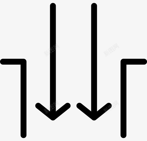 箭头内部间隙箭头视图图标svg_新图网 https://ixintu.com 箭头内部间隙 箭头视图