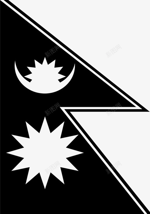 尼泊尔国旗国家民族图标svg_新图网 https://ixintu.com 国家 尼泊尔国旗 民族