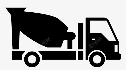 混凝土运输车司机重型卡车图标图标