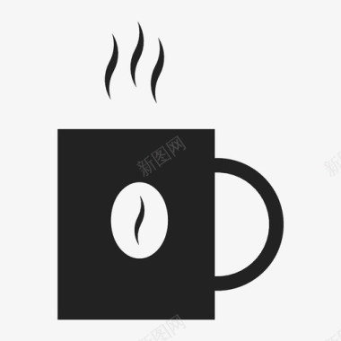 一杯咖啡早餐冲泡图标图标