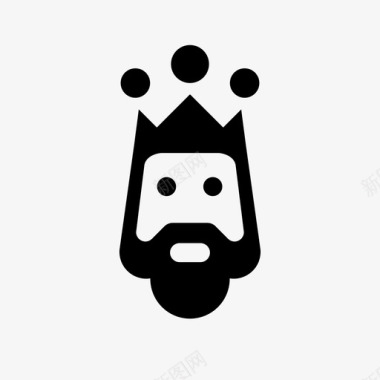 国王面孔面部表情图标图标