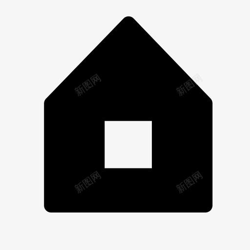 家建筑物公寓图标svg_新图网 https://ixintu.com 位置 公寓 地点 家 建筑物 房子 窗户