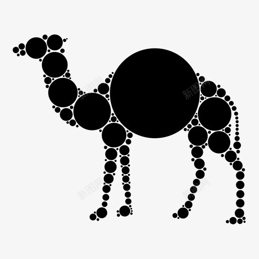 骆驼动物牛图标svg_新图网 https://ixintu.com 动物 动物群 沙漠 沙漠动物 牛 骆驼