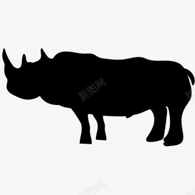 牦牛动物实心图标图标