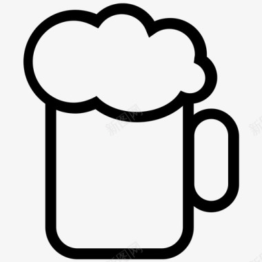 啤酒饮料冷冻啤酒图标图标