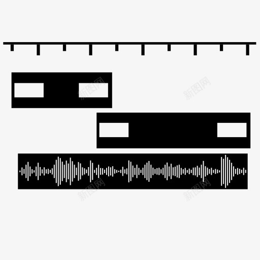 时间轴视频编辑软件视频编辑图标svg_新图网 https://ixintu.com nle时间线 声波 时间轴 曲目 视频编辑 视频编辑软件 音乐