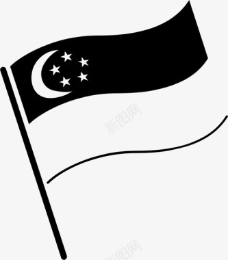 新加坡国旗代表国家符号图标图标