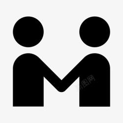 恋爱标志握手结婚恋爱图标高清图片