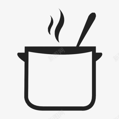 锅烹饪瓦罐图标图标