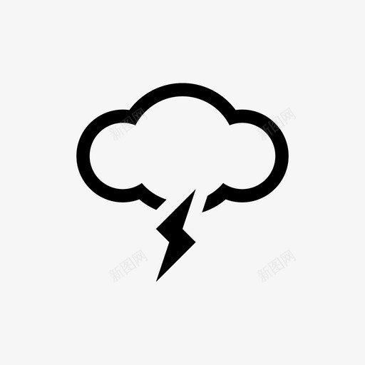 闪电天气预报自然图标svg_新图网 https://ixintu.com 天气 天气预报 天空 自然 闪电 雷电 风 风暴