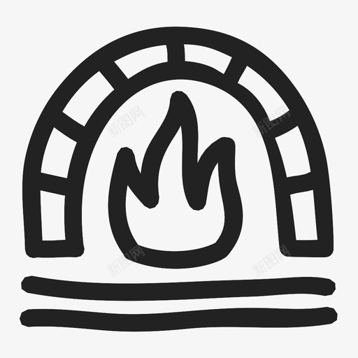 砖头烤箱意大利食品图标svg_新图网 https://ixintu.com 壁炉 意大利 披萨 烘焙 烹饪 砖头烤箱 食品 饮食