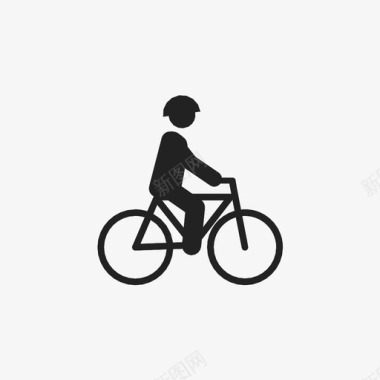 自行车安全骑行安全自行车图标图标