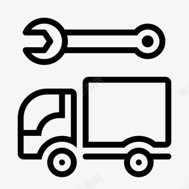 卡车修理技工运输方式图标图标