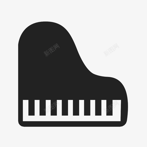 钢琴琴键音乐图标svg_新图网 https://ixintu.com 乐器 声音 琴键 钢琴 钢琴logo 钢琴键盘 音乐 音乐家 音符