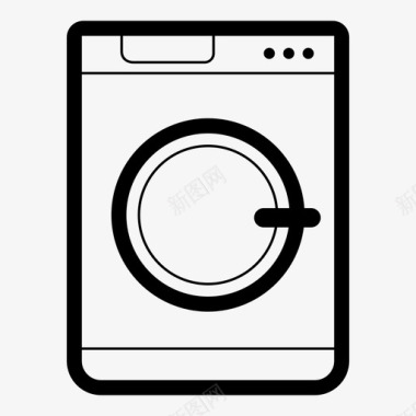 洗衣机机械漂洗图标图标