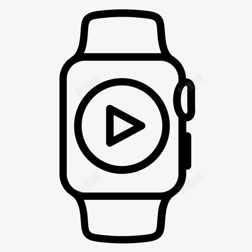 苹果手表手表电子手表图标svg_新图网 https://ixintu.com 苹果手表手表电子手表