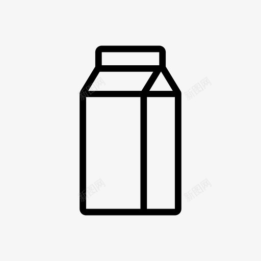 牛奶饮料纸箱图标svg_新图网 https://ixintu.com 乳糖 包装 奶制品 牛奶 牛奶纸箱 纸箱 饮料