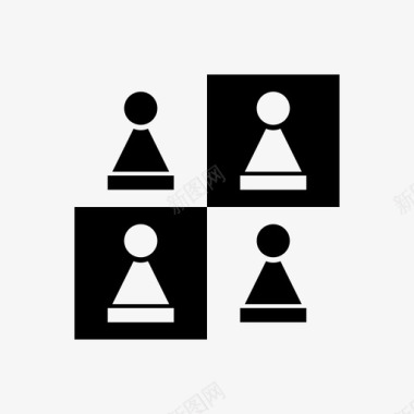 国际象棋棋子棋盘图标图标