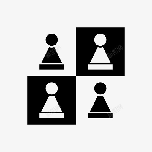 国际象棋棋子棋盘图标svg_新图网 https://ixintu.com 国际象棋 图案 战术 战略 棋子 棋盘 策略 西洋棋