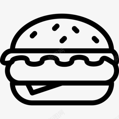 芝士汉堡面包食物图标图标