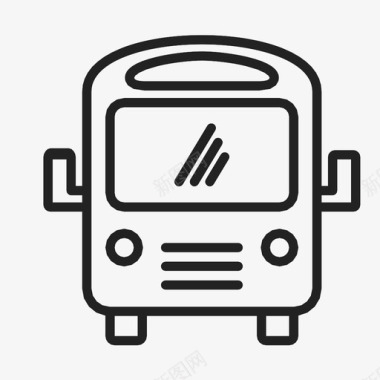 公共汽车运载工具旅行图标图标