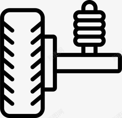 汽车减震器轮胎维修图标图标