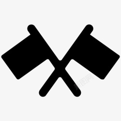 赛车七点旗帜完成运动图标高清图片