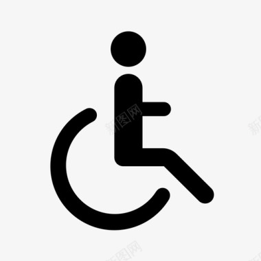 残疾人无障碍坡道图标图标