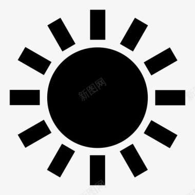 太阳天气预报符号图标图标
