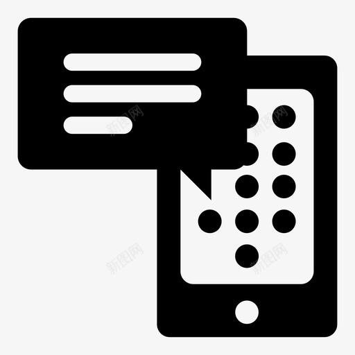 智能手机短信手机图标svg_新图网 https://ixintu.com 手机 数字通信 智能手机 短信 短信泡泡 语音 语音泡泡 通话