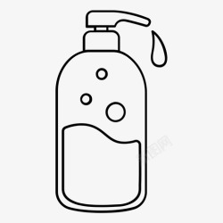 洗发喷雾洗发水肥皂淋浴图标高清图片