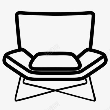 椅子艺术舒适图标图标