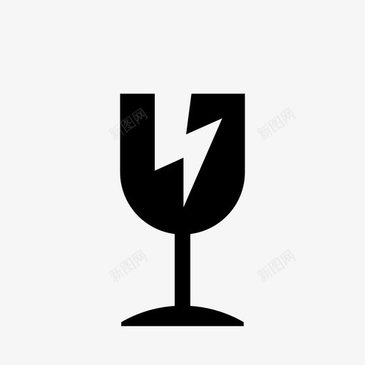 易碎杯子玻璃杯图标svg_新图网 https://ixintu.com 小心轻放 易碎 杯子 玻璃杯 葡萄酒 酒杯