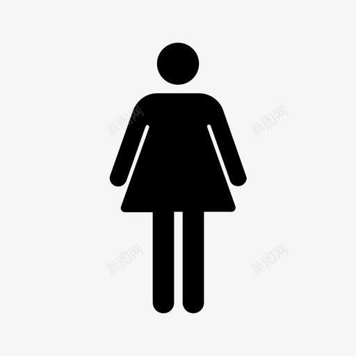 女士标牌阴影图标svg_新图网 https://ixintu.com 人员 卫生间 头部 女士 女性 微方位系统集合01 手臂 方位 服装 标牌 腿部 阴影