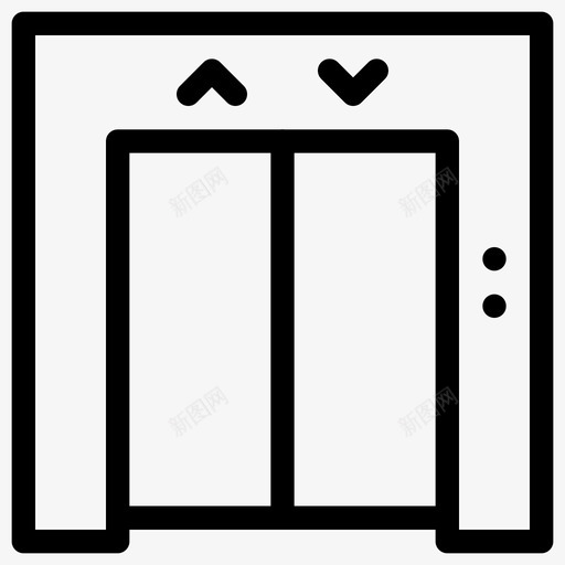 电梯酒店-线路图标svg_新图网 https://ixintu.com 电梯 酒店-线路图标