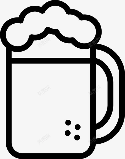 一杯啤酒食品和饮料图标svg_新图网 https://ixintu.com 一杯啤酒 食品和饮料