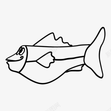 鱼粘液海洋生物图标图标