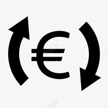 欧元交易买入货币图标图标